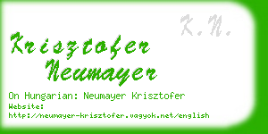 krisztofer neumayer business card